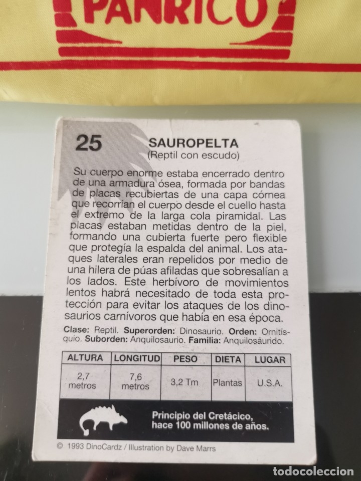 Coleccionismo cromos antiguos: CROMO DINOSAURIOS DINOCARDZ N&ordm; 25 - Foto 2