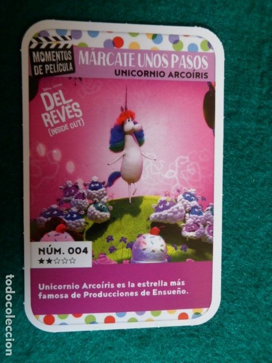 Colecionismo Cromos antigos: CARTA CARD. DISNEY 2019. CARREFOUR. MOMENTOS DE PELICULA. DEL REV&Eacute;S. N&ordm; 004 UNICORNIO ARCOIRIS