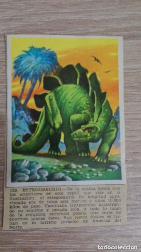 Sammeln alte Sammelbilder: CROMO N&ordm; 122 ESTEGOSAURIO-&Aacute;LBUM MAGA-A&Ntilde;O 1967-LA NATURALEZA Y EL HOMBRE.