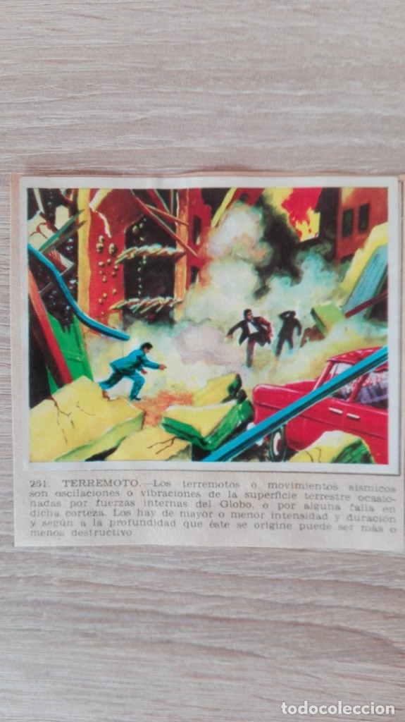 Sammeln alte Sammelbilder: CROMO N&ordm; 261 TERREMOTO-&Aacute;LBUM MAGA-A&Ntilde;O 1967-LA NATURALEZA Y EL HOMBRE.