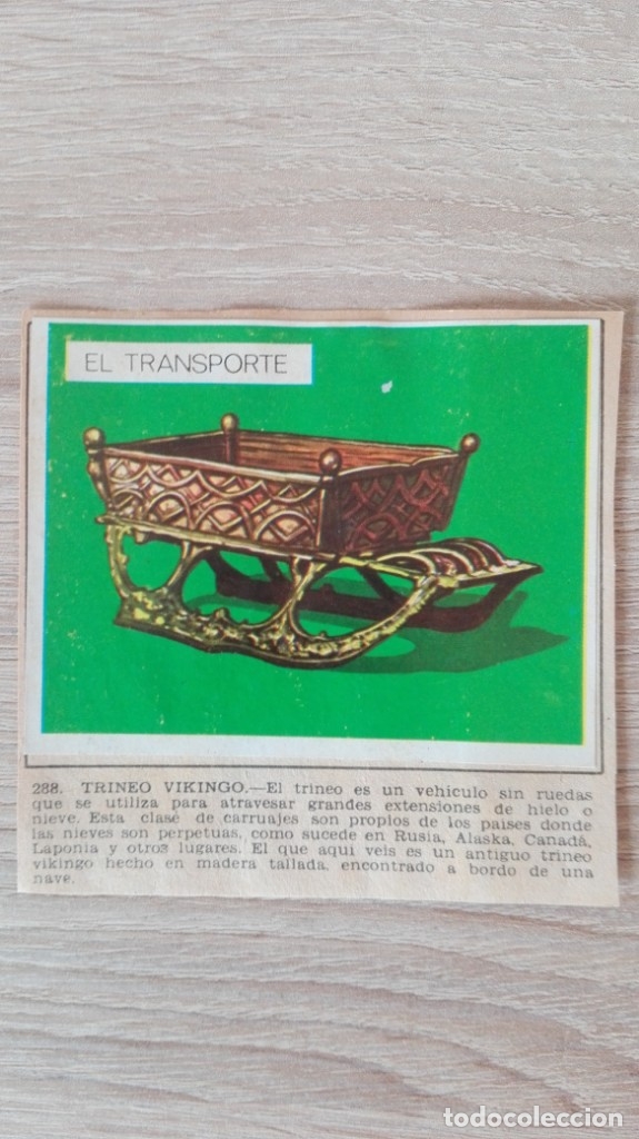 Sammeln alte Sammelbilder: CROMO N&ordm; 288 TRINEO VIKINGO-&Aacute;LBUM MAGA-A&Ntilde;O 1967-LA NATURALEZA Y EL HOMBRE.