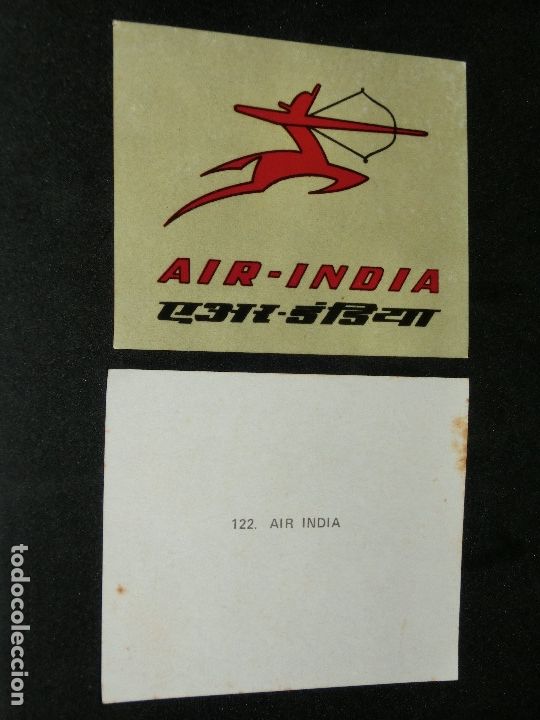 Colecionismo Cromos antigos: CROMO N&Uacute;MERO 122 AIR - INDIA AIRINDIA PERTENECIENTE A ALBUM ESCUDOS (DIFUSORA DE CULTURA DIDEC 1981)