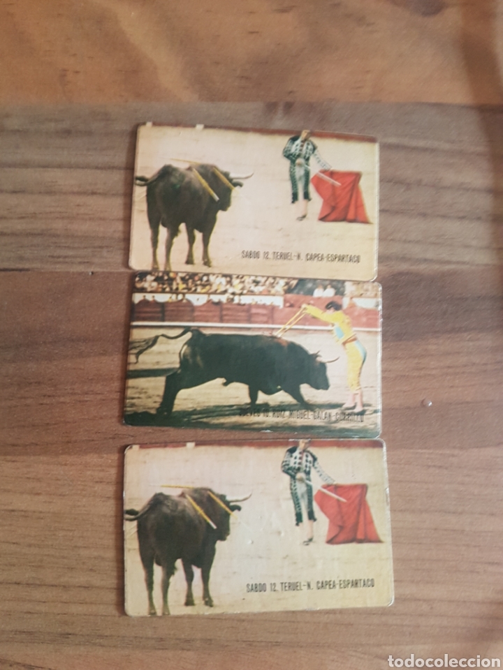Coleccionismo cromos antiguos: 3 cromos toros - Foto 1