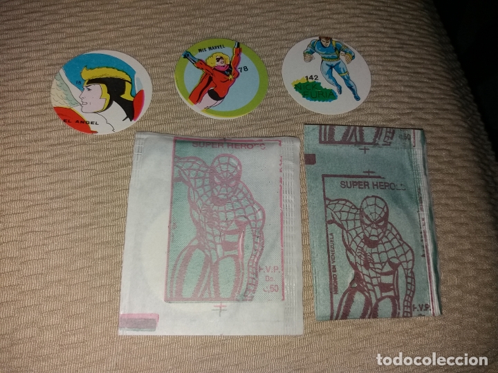 Colecionismo Cromos antigos: EDICIONES REYAUCA LOTE 2 SOBRES SIN ABRIR BLANCO Y CELESTE SUPERH&Eacute;ROES. LEER