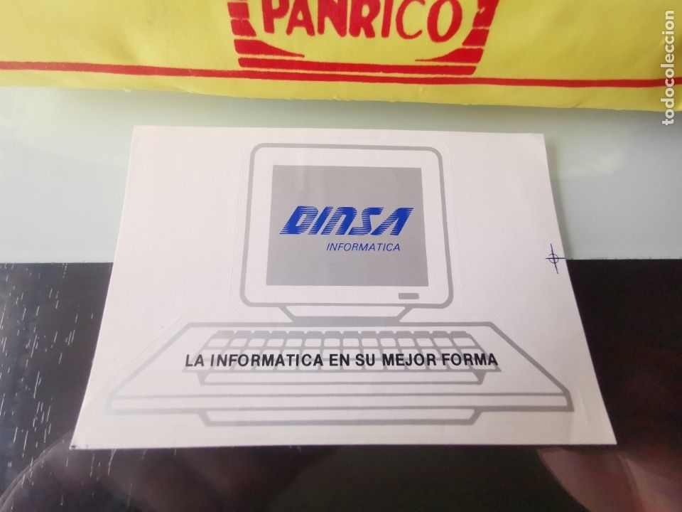 Collectable Antique Stickers: PEGATINA CROMO DINSA VIDEOJUEGOS ORDENADOR SOBREMESA DINSA INFORMATICA