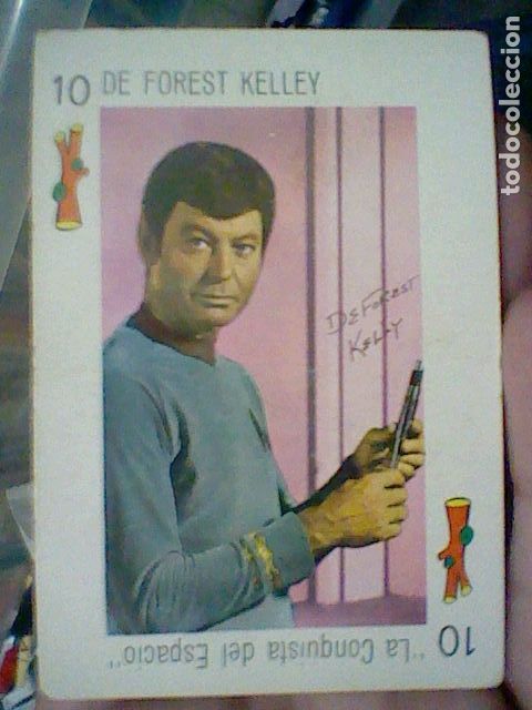 Coleccionismo cromos antiguos: STAR TREK DE FOREST KELLY CONQUISTA ESPACIO TELE BANCO CANCION DORSO ROSA ROJO 10 BASTOS
