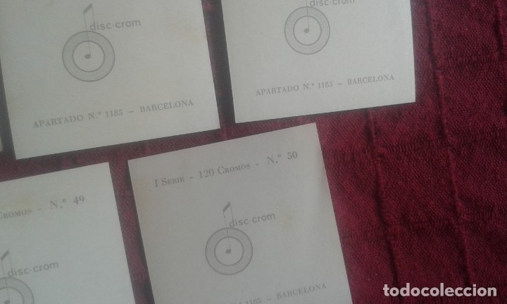 Coleccionismo cromos antiguos: LOTE DE 11 CROMOS DISC CROM. NUMEROS DEL 40 AL 50. - Foto 5