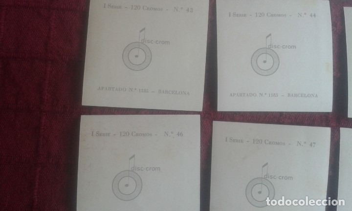 Coleccionismo cromos antiguos: LOTE DE 11 CROMOS DISC CROM. NUMEROS DEL 40 AL 50. - Foto 6