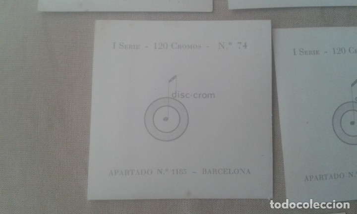 Coleccionismo cromos antiguos: LOTE DE 7 CROMOS. DISC CROM. NUMEROS DEL 71 AL 77. - Foto 5