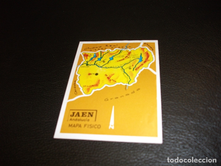 Coleccionismo cromos antiguos: CROMO DE JAEN MAPA FISICO - Foto 1
