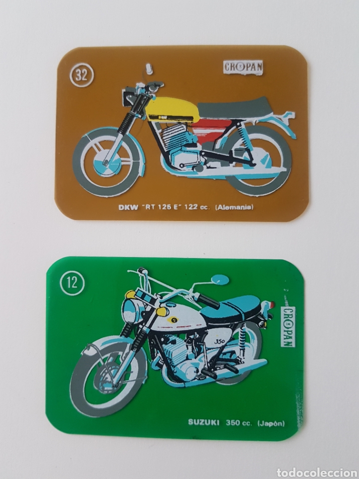 Coleccionismo Cromos antiguos: 2 Cromos. SERIE MOTOS ANTIGUAS. CROPAN