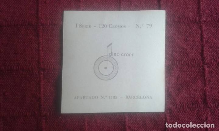 Coleccionismo cromos antiguos: CROMO DISC CROM. NUMERO 79. - Foto 2
