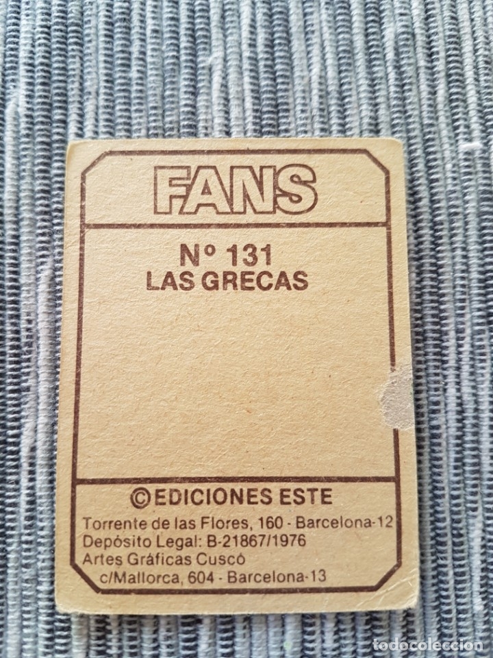 Coleccionismo cromos antiguos: FANS N&ordm; 131 LAS GRECAS SIN PEGAR - Foto 2