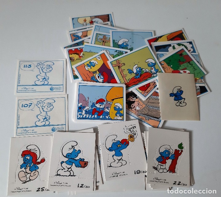 Coleccionismo cromos antiguos: LOS PITUFOS - 64 CROMOS - Merlin Collection - Foto 1