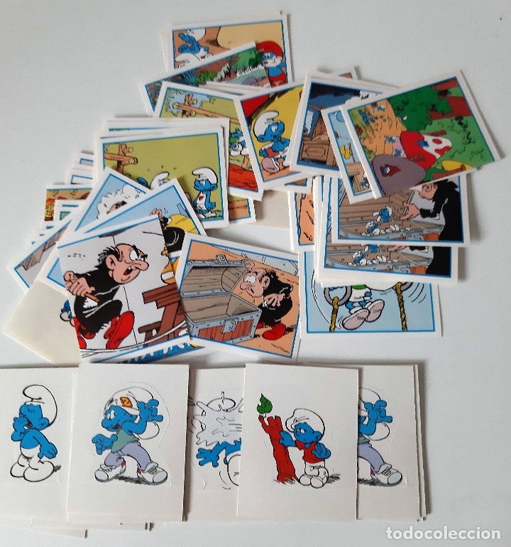 Coleccionismo cromos antiguos: LOS PITUFOS - 64 CROMOS - Merlin Collection - Foto 2