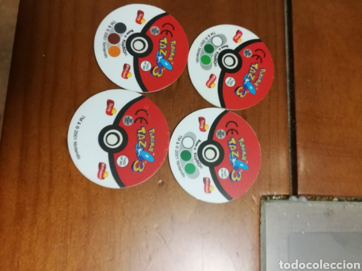 Coleccionismo cromos antiguos: Lote de 4 tazos Pok&eacute;mon - Foto 2