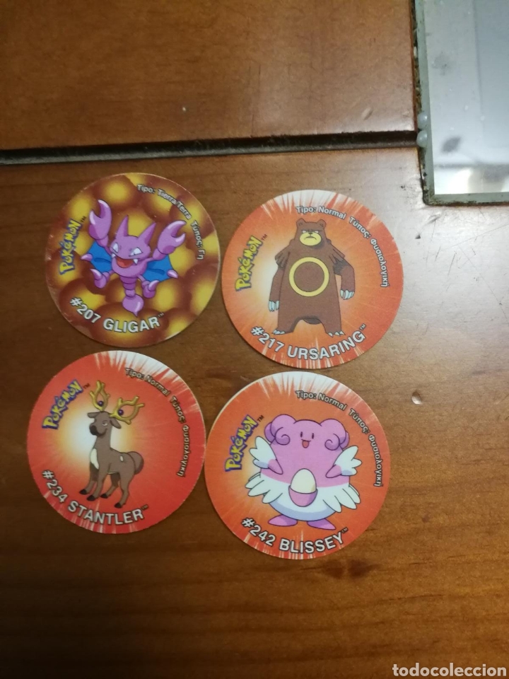 Coleccionismo cromos antiguos: Lote de 4 tazos Pok&eacute;mon - Foto 1