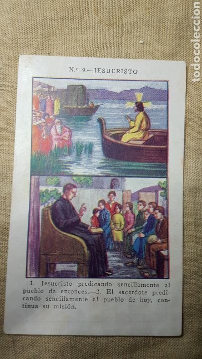 Coleccionismo cromos antiguos: Cromo religioso 5 chocolate amatller - Foto 1