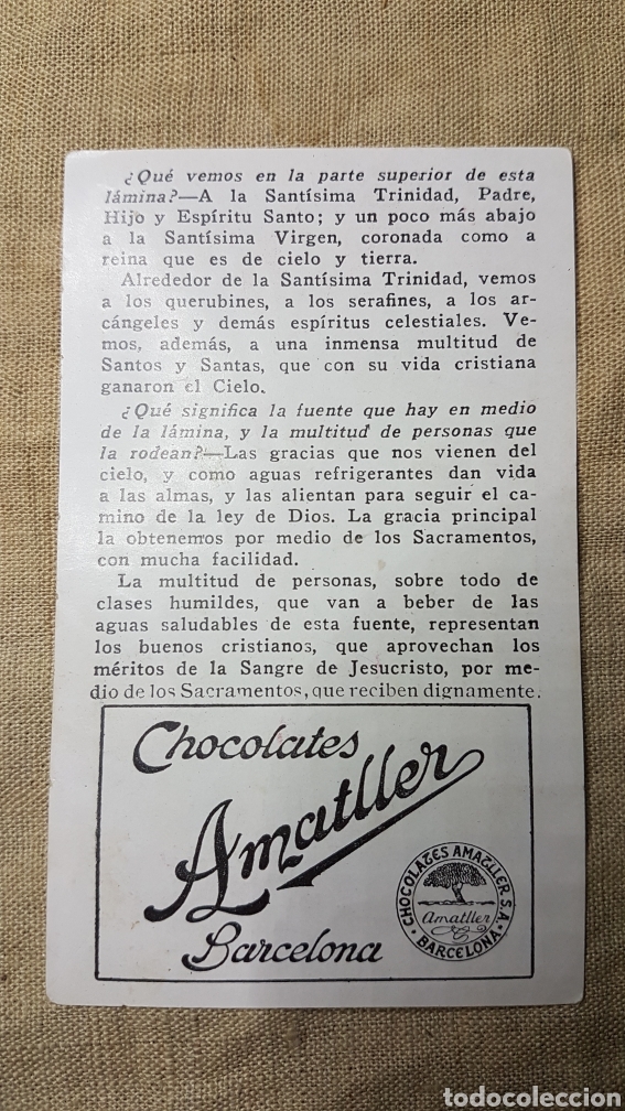 Coleccionismo cromos antiguos: Cromo religioso 22 chocolate amatller - Foto 2