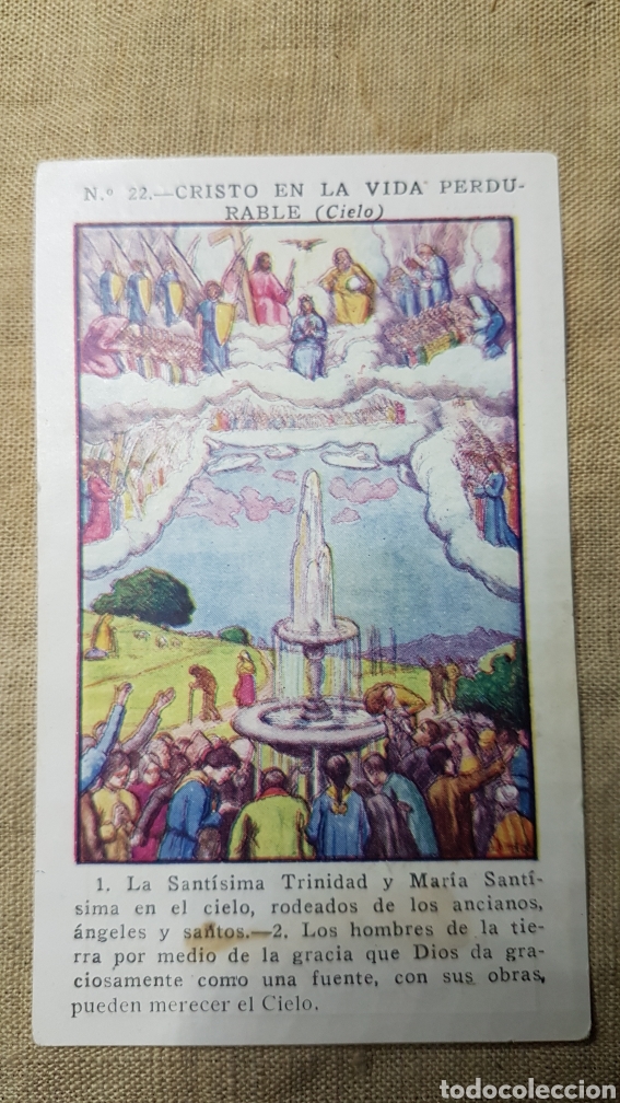Coleccionismo cromos antiguos: Cromo religioso 22 chocolate amatller - Foto 1