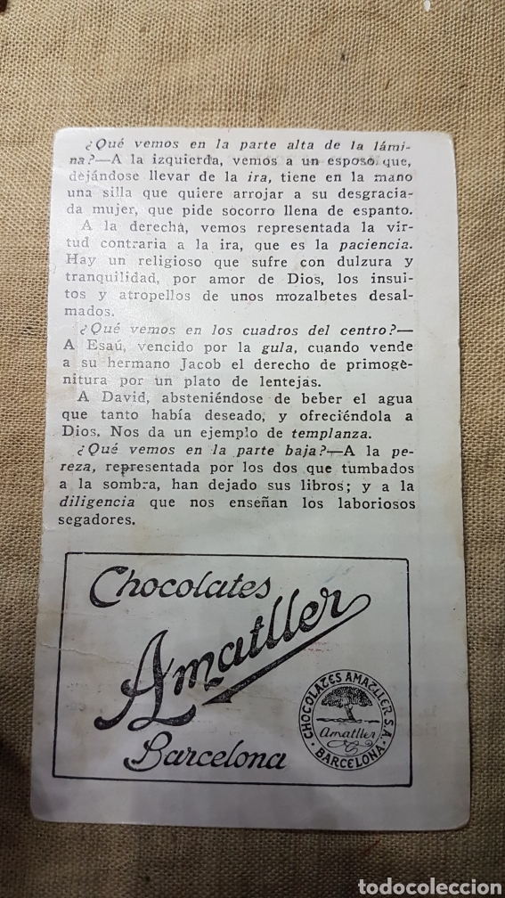 Coleccionismo cromos antiguos: Cromo religioso 49 chocolate amatller - Foto 2