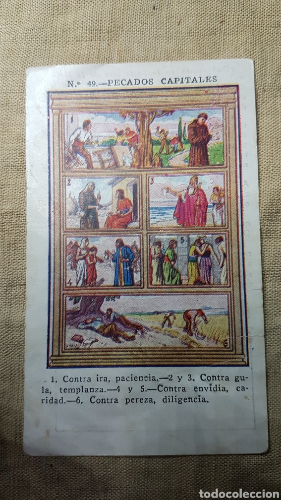 Coleccionismo cromos antiguos: Cromo religioso 49 chocolate amatller - Foto 1