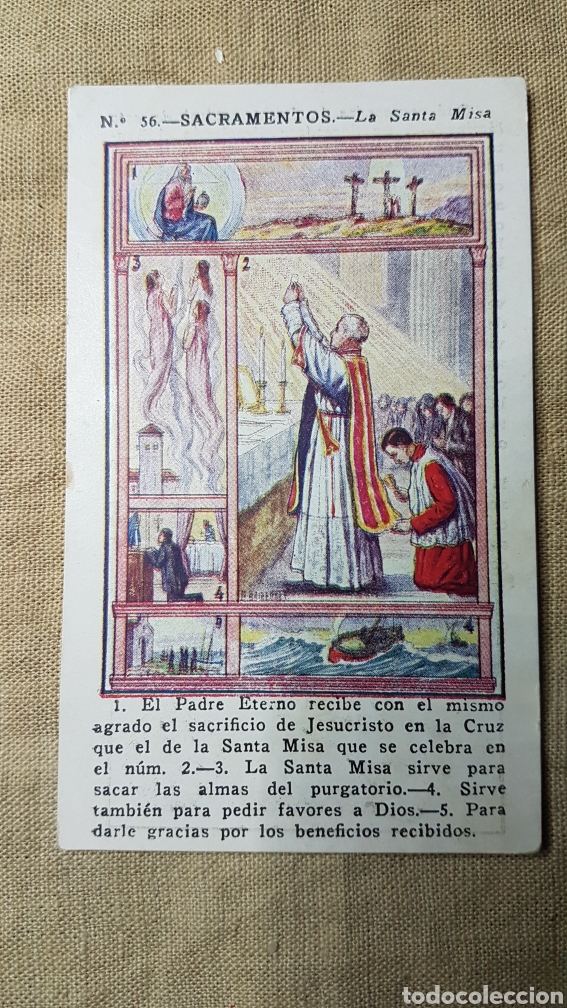 Coleccionismo cromos antiguos: Cromo religioso 56 chocolate amatller - Foto 1