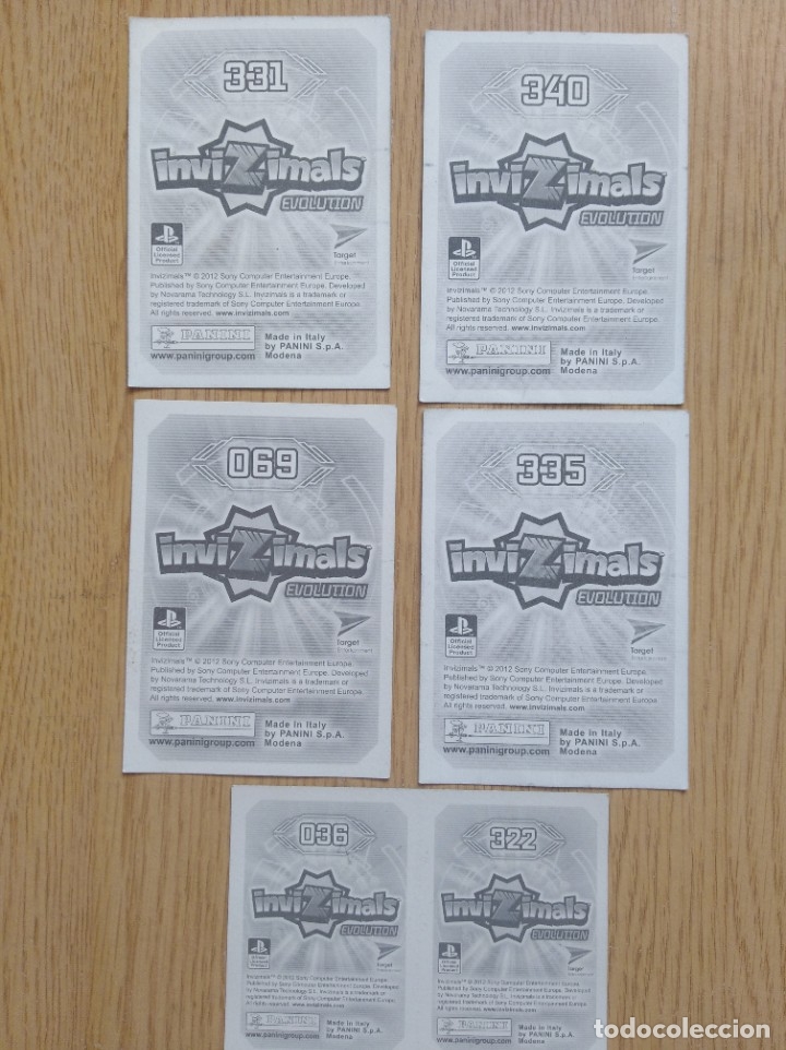 Coleccionismo cromos antiguos: Cinco cromos cartas Invizimals - Foto 2