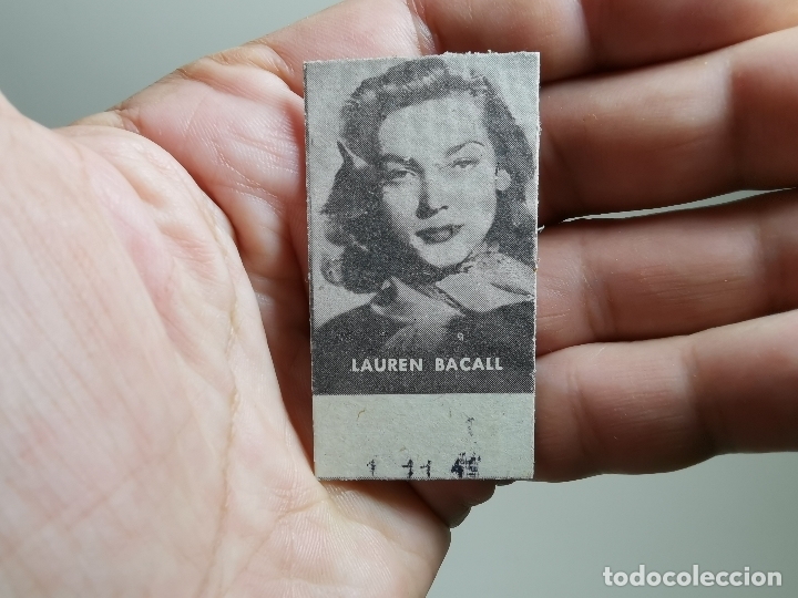 Coleccionismo cromos antiguos: ANTIGUO OLD CROMO TICKET ETIQUETA PESO B&Aacute;SCULA FARMACIA CARTON LAUREN BACALL -DAVI Y PECO S.L-REF-ZZ