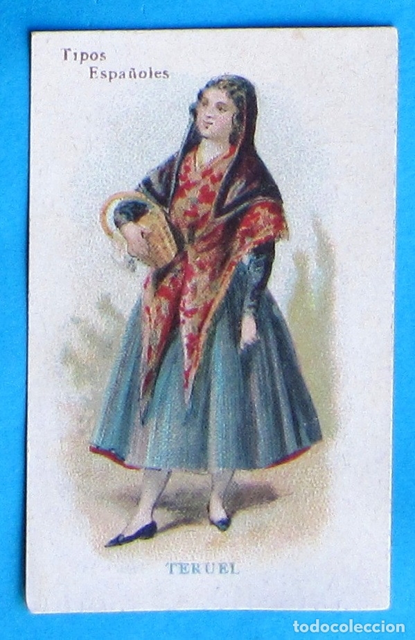 Coleccionismo cromos antiguos: TIPOS ESPA&Ntilde;OLES. MUJER DE TERUEL. - Foto 1