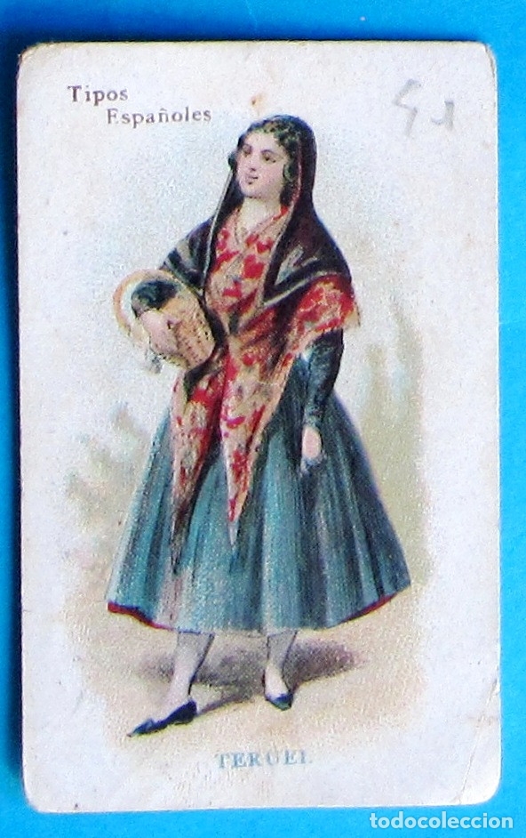 Coleccionismo cromos antiguos: TIPOS ESPA&Ntilde;OLES. MUJER DE TERUEL. - Foto 1