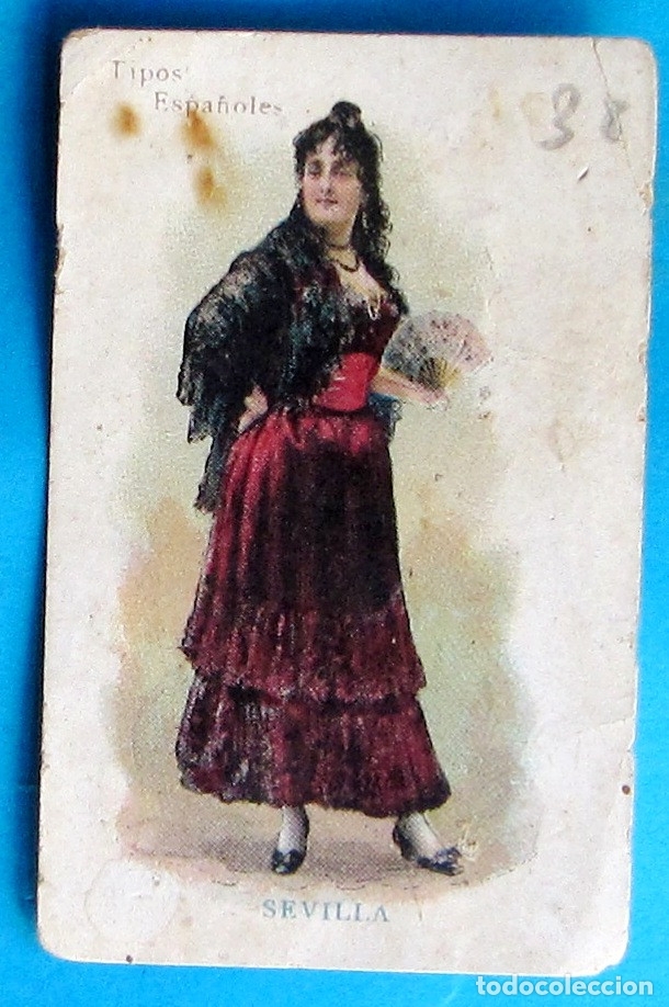 Coleccionismo cromos antiguos: TIPOS ESPA&Ntilde;OLES. MUJER DE SEVILLA. - Foto 1