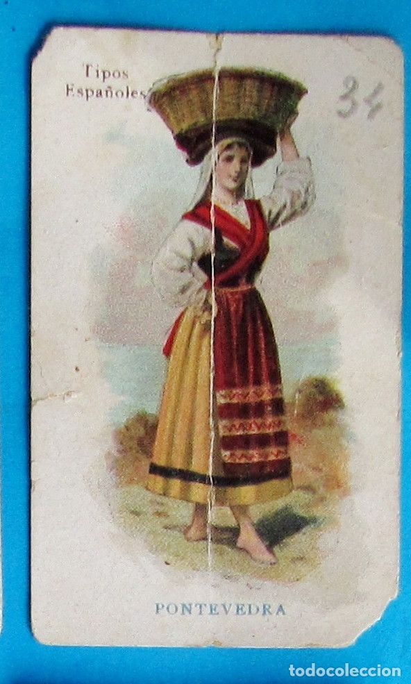 Coleccionismo cromos antiguos: TIPOS ESPA&Ntilde;OLES. MUJER DE PONTEVEDRA. - Foto 1