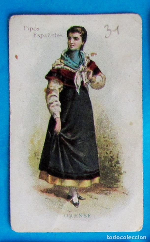 Coleccionismo cromos antiguos: TIPOS ESPA&Ntilde;OLES. MUJER DE ORENSE. - Foto 1