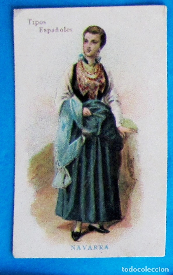 Coleccionismo cromos antiguos: TIPOS ESPA&Ntilde;OLES. MUJER DE NAVARRA. - Foto 1