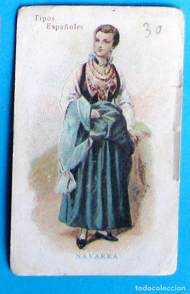 Coleccionismo cromos antiguos: TIPOS ESPA&Ntilde;OLES. MUJER DE NAVARRA. - Foto 1