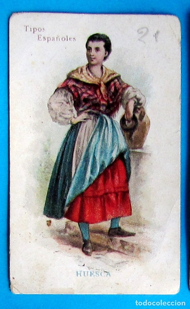 Coleccionismo cromos antiguos: TIPOS ESPA&Ntilde;OLES. MUJER DE HUESCA. - Foto 1