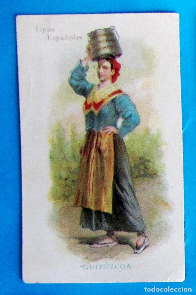 Coleccionismo cromos antiguos: TIPOS ESPA&Ntilde;OLES. MUJER DE GUIP&Uacute;ZCOA. - Foto 1