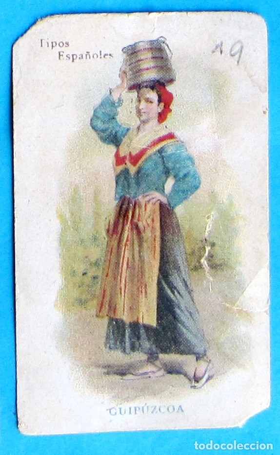 Coleccionismo cromos antiguos: TIPOS ESPA&Ntilde;OLES. MUJER DE GUIP&Uacute;ZCOA. - Foto 1