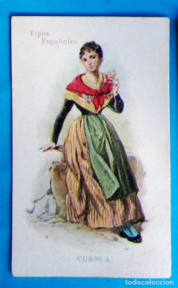 Coleccionismo cromos antiguos: TIPOS ESPA&Ntilde;OLES. MUJER DE CUENCA. - Foto 1