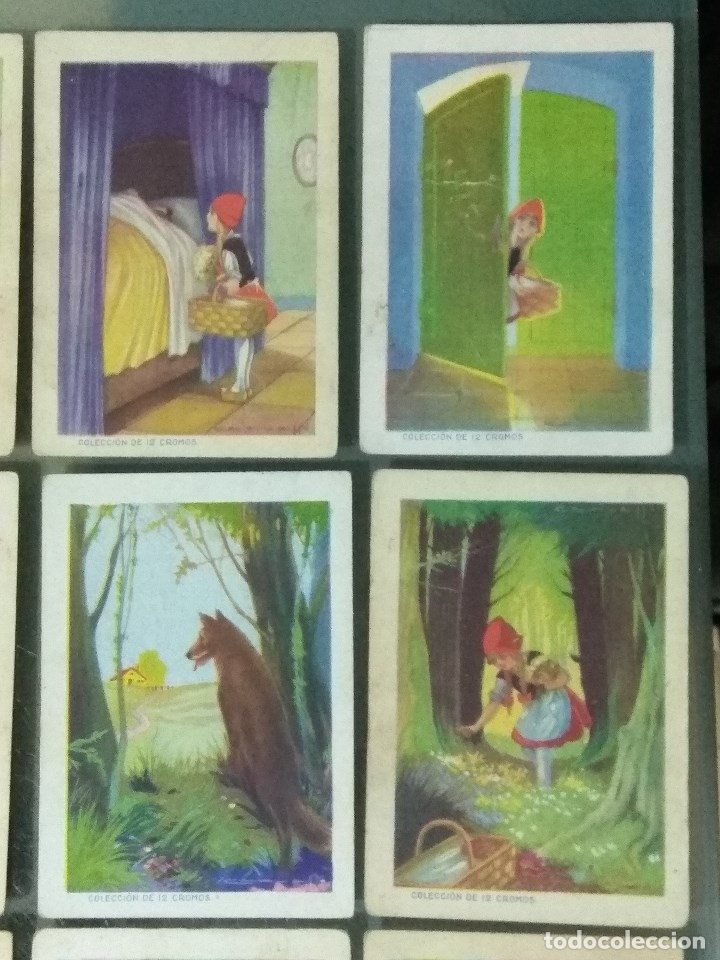 Coleccionismo cromos antiguos: CROMOS. (Col. completa de 12). CAPERUCITA ROJA. - Foto 3