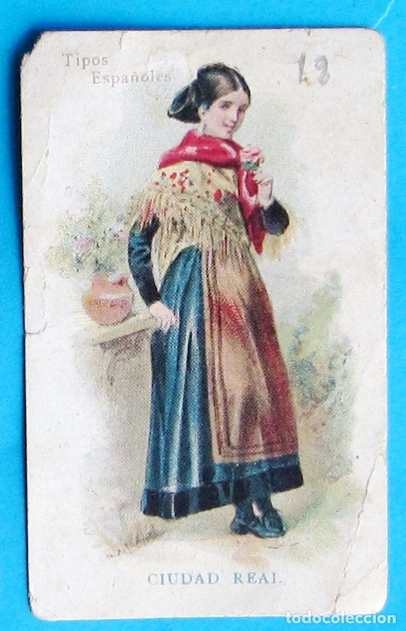 Coleccionismo cromos antiguos: TIPOS ESPA&Ntilde;OLES. MUJER DE CIUDAD REAL - Foto 1
