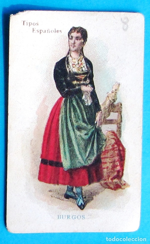 Coleccionismo cromos antiguos: TIPOS ESPA&Ntilde;OLES. MUJER DE BURGOS. - Foto 1