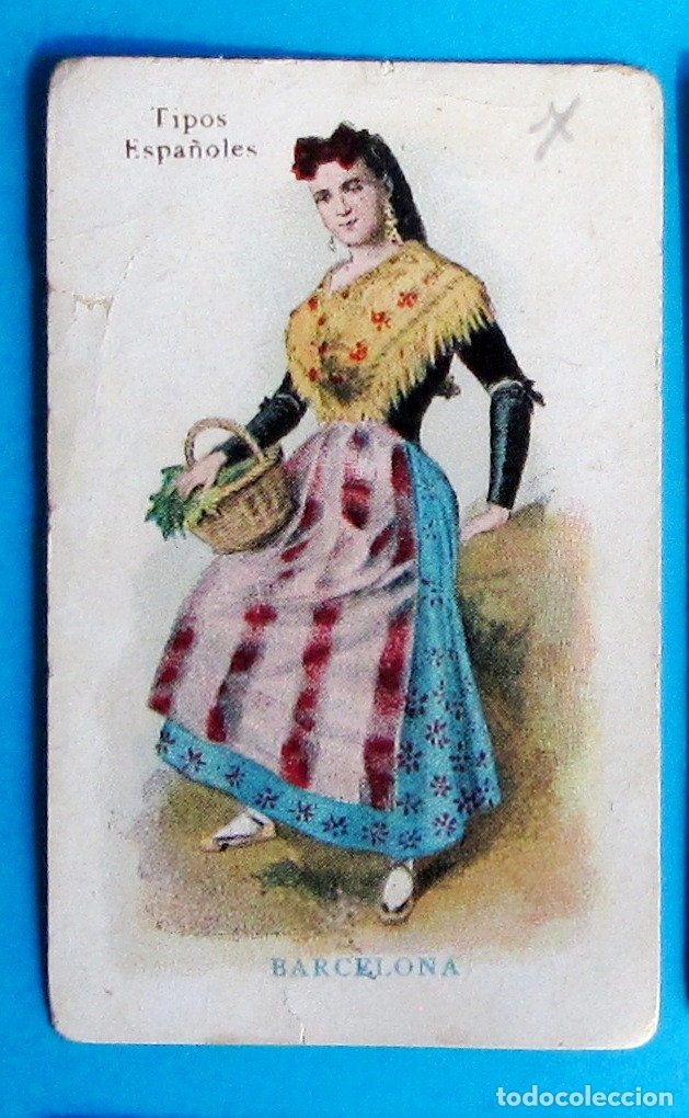 Coleccionismo cromos antiguos: TIPOS ESPA&Ntilde;OLES. MUJER DE BARCELONA. - Foto 1