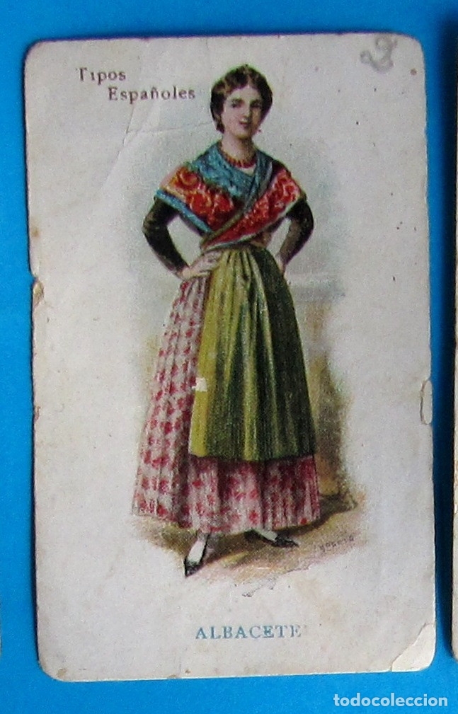 Coleccionismo cromos antiguos: TIPOS ESPA&Ntilde;OLES. MUJER DE ALBACETE. - Foto 1