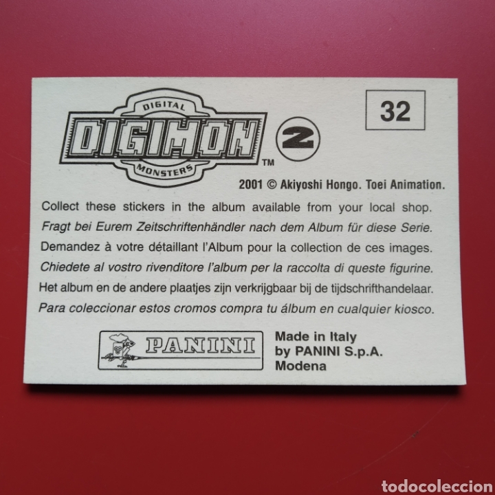 Coleccionismo cromos antiguos: CROMO - DIGIMON 2 - N&deg; 32 - A&Ntilde;O 2001 - PANINI - Foto 2