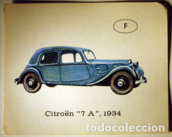 Coleccionismo Cromos antiguos: CROMOS ALBUM EL AUTOMOVIL A TRAVES DEL TIEMPO DE RAKER CITROEN 7 A, 1934 (NUEVO)