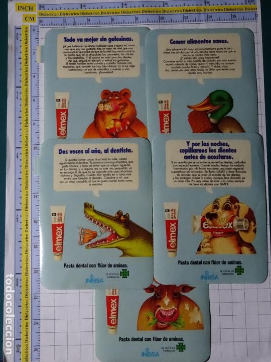 Collezionismo Figurine antiche: 5 CROMOS CROMITOS PEGATINAS. PASTA DENT&Iacute;FRICA ELMEX. COCODRILO OSO PERRO TORO