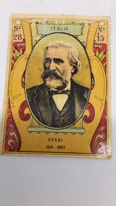Coleccionismo cromos antiguos: Cromo del 1900 Italia Verdi 1814-1903