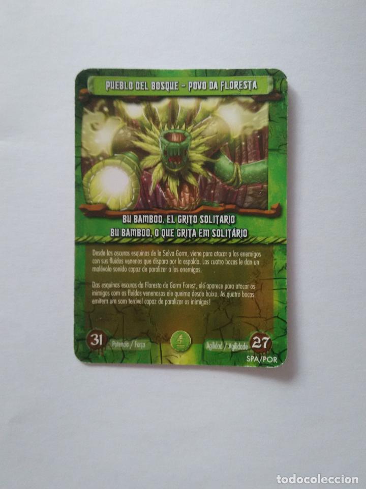 Coleccionismo cromos antiguos: CROMO CARTA GORMITI RETORNO DE LOS SE&Ntilde;ORES NATURALEZA ELEMENTAL FUSION PUEBLO DEL BOSQUE: BU BAMBOO